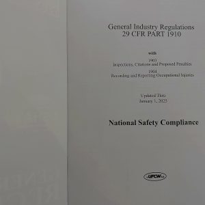 OSHA 29 CFR 1910 General Industry Regulations book title page for general industry safety standards.