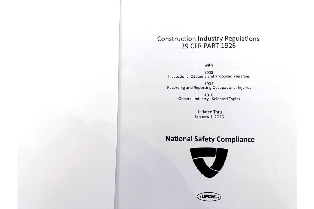 OSHA 29 CFR 1926 Construction Regulations Book 2026 - Chesapeake Region ...